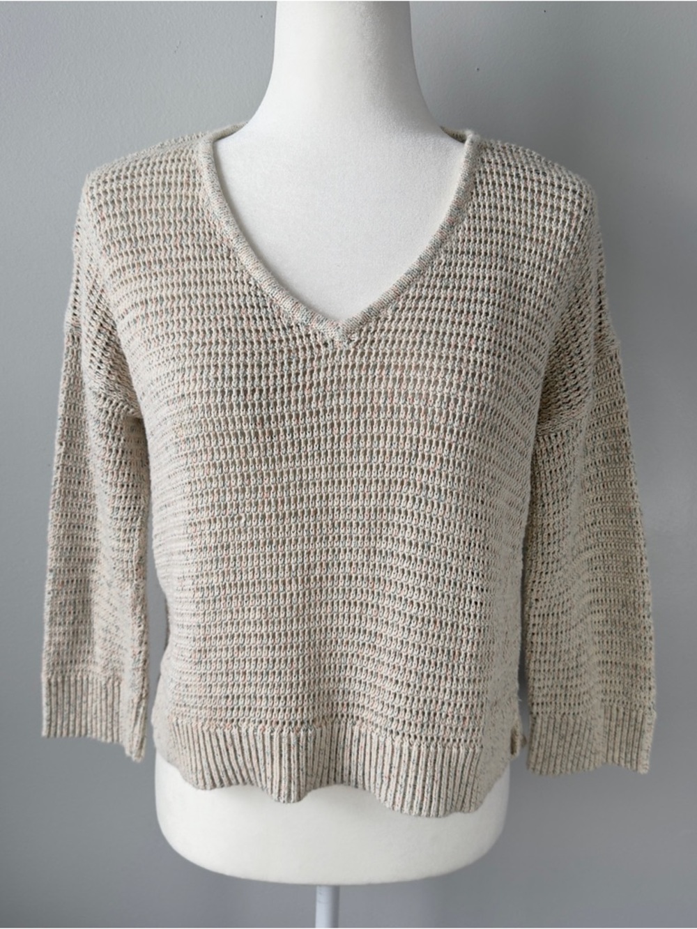 Madewell Cream Neutral Knit Sweater Women’s Size XS Cozy Minimalist